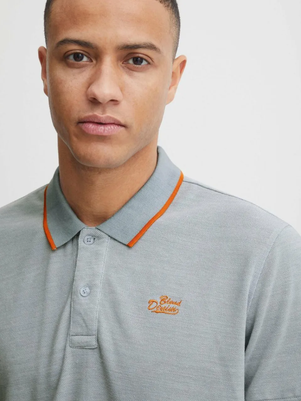 BLEND Poloshirts<Herren Poloshirt blau gemustert