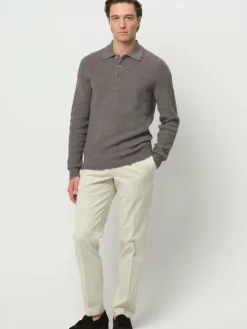 Profuomo Pullover & Strickjacken<Herren Poloshirt braun uni