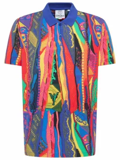 Carlo Colucci Poloshirts<Herren Poloshirt - Egg mehrfarbig gemustert