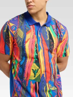 Carlo Colucci Poloshirts<Herren Poloshirt - Egg mehrfarbig gemustert