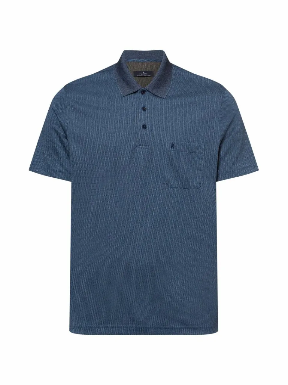 Ragman Poloshirts<Herren Poloshirt - Bügelleicht indigo marine gemustert