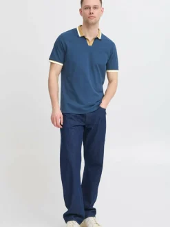 BLEND Poloshirts<Herren Poloshirt - BHEVO blau uni