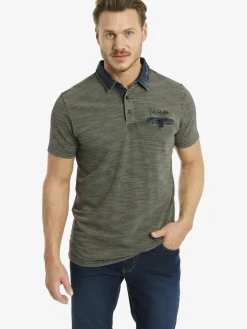 Jan Vanderstorm Poloshirts<Herren Poloshirt - CAMILLO oliv bedruckt