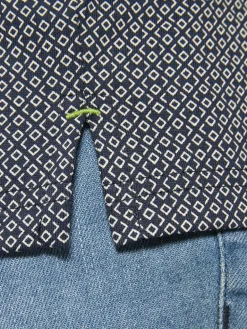 Charles Colby Poloshirts<Herren Poloshirt - EARL CARNEY blau gemustert