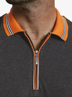 Charles Colby Poloshirts<Herren Poloshirt - EARL PAT grau uni