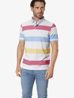 BABISTA Poloshirts<Herren Poloshirt - ELDUN weiß gestreift