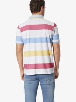 BABISTA Poloshirts<Herren Poloshirt - ELDUN weiß gestreift