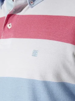 BABISTA Poloshirts<Herren Poloshirt - ELDUN weiß gestreift