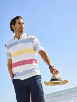 BABISTA Poloshirts<Herren Poloshirt - ELDUN weiß gestreift