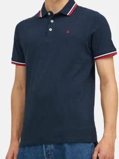 Jack & Jones Poloshirts<Herren Poloshirt - 2er Pack Paulos - Slim Fit blau uni