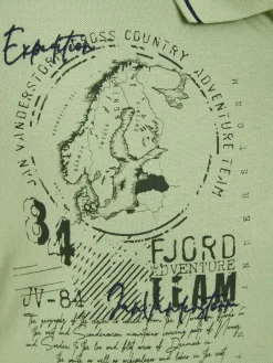 Jan Vanderstorm Poloshirts<Herren Poloshirt - FJODOR lind bedruckt