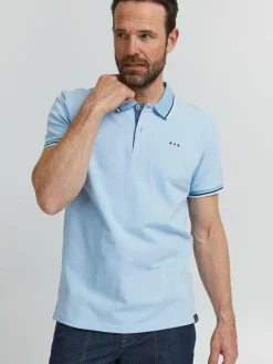 FQ1924 Poloshirts<Herren Poloshirt - FQEvander hellblau uni