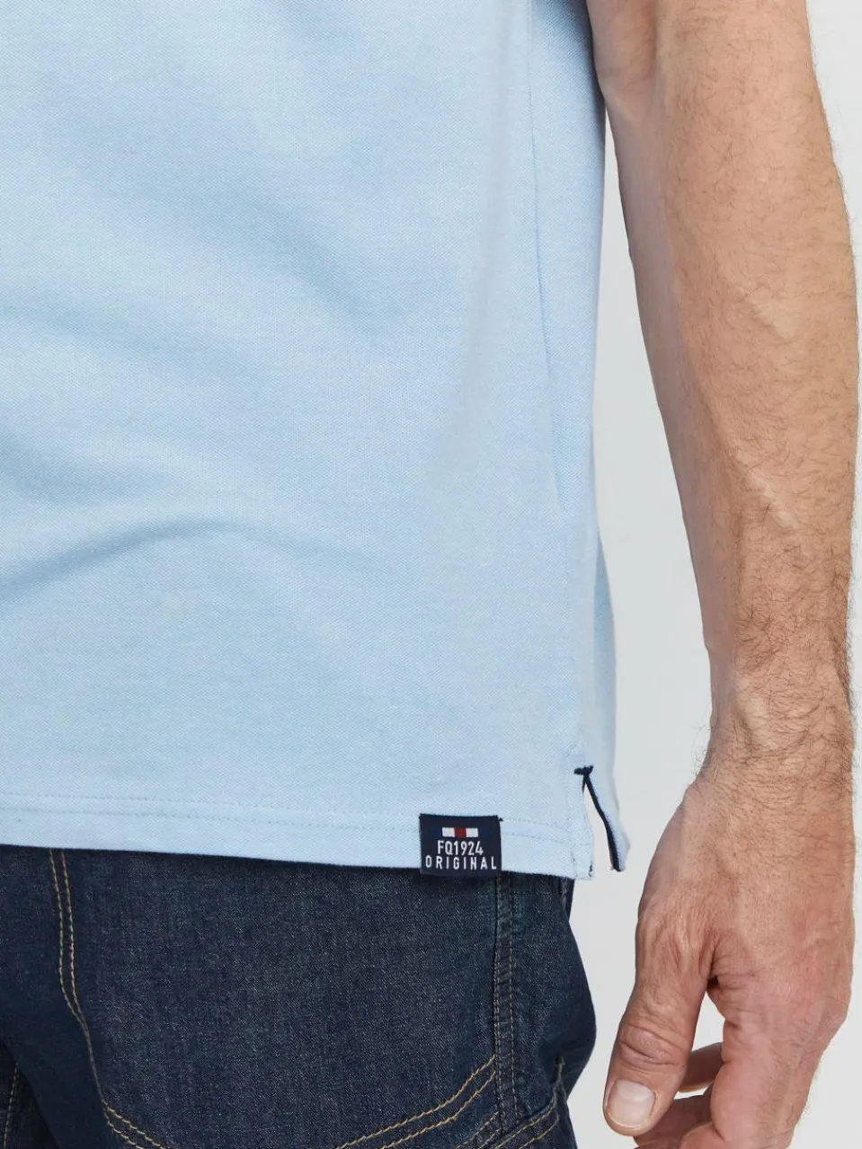 FQ1924 Poloshirts<Herren Poloshirt - FQEvander hellblau uni