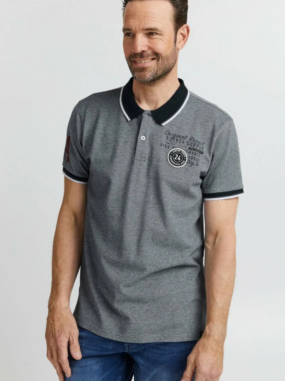 FQ1924 Poloshirts<Herren Poloshirt - FQImal marine uni