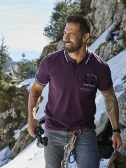 Jan Vanderstorm Poloshirts<Herren Poloshirt - FRETU aubergine uni
