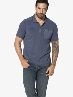Jan Vanderstorm Poloshirts<Herren Poloshirt - GUNHELM blau uni