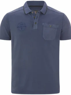 Jan Vanderstorm Poloshirts<Herren Poloshirt - GUNHELM blau uni