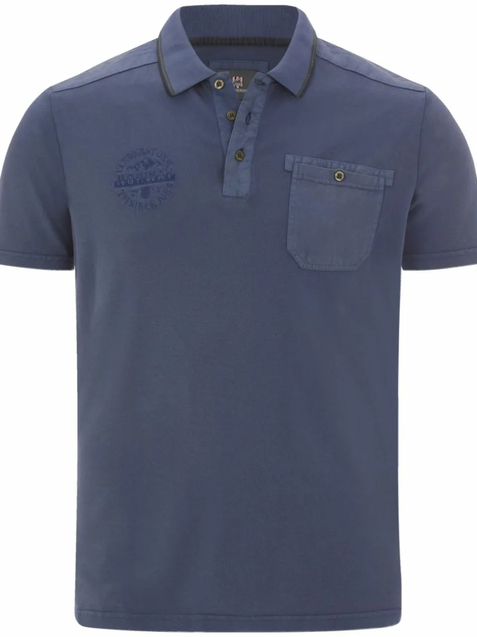 Jan Vanderstorm Poloshirts<Herren Poloshirt - GUNHELM blau uni
