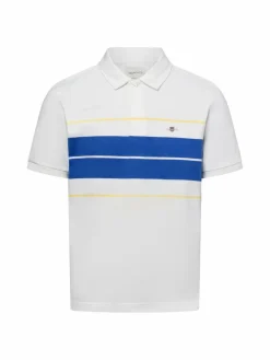 Gant Poloshirts<Herren Poloshirt - Heavy Rugger ecru blau gestreift
