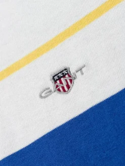 Gant Poloshirts<Herren Poloshirt - Heavy Rugger ecru blau gestreift