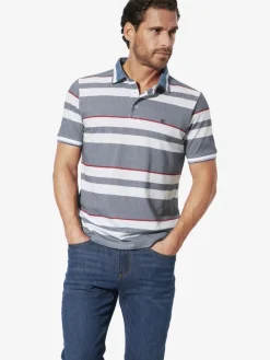 BABISTA Poloshirts<Herren Poloshirt - ILRON blau gestreift