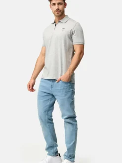 Indicode Poloshirts<Herren Poloshirt - INYonah hellgrau uni