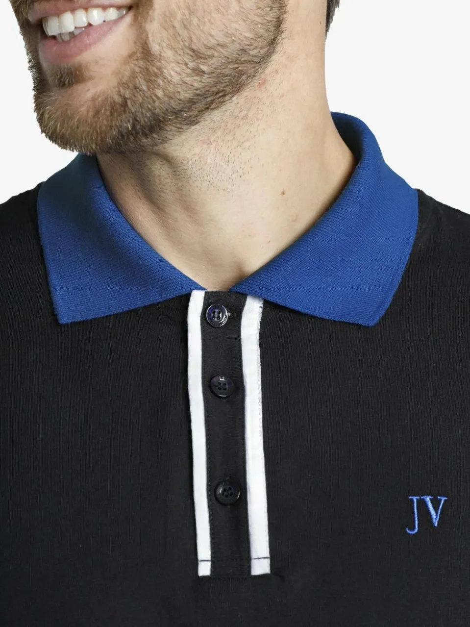 Jan Vanderstorm Poloshirts<Herren Poloshirt - ISFRIED schwarz uni