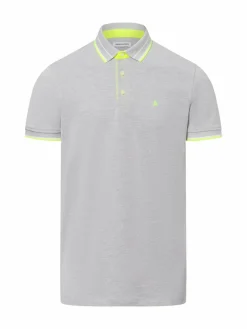 Jack & Jones Poloshirts<Herren Poloshirt - JJEPaulos hellgrau gelb uni