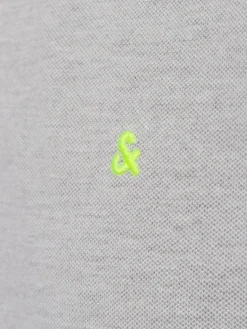 Jack & Jones Poloshirts<Herren Poloshirt - JJEPaulos hellgrau gelb uni