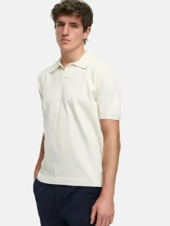 Kronstadt Poloshirts<Herren Poloshirt - KSBlake knit sand beige uni