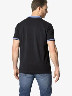 Jan Vanderstorm Poloshirts<Herren Poloshirt - LAVRANS schwarz blau uni
