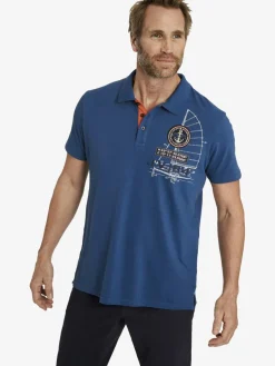 Jan Vanderstorm Poloshirts<Herren Poloshirt - NICCO royal blau bedruckt