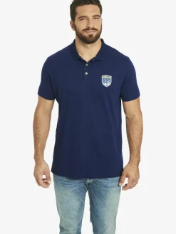 Jan Vanderstorm Poloshirts<Herren Poloshirt - OLDRIK blau bedruckt