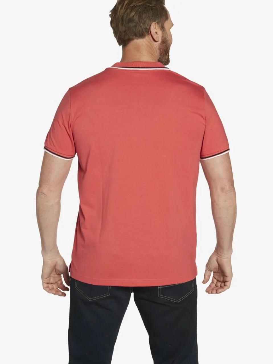 Jan Vanderstorm Poloshirts<Herren Poloshirt - STEIVAN rot bedruckt