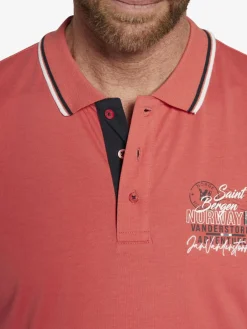 Jan Vanderstorm Poloshirts<Herren Poloshirt - STEIVAN rot bedruckt