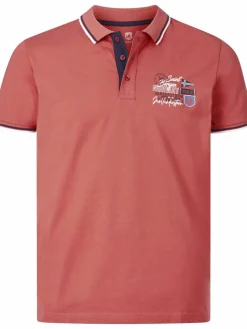 Jan Vanderstorm Poloshirts<Herren Poloshirt - STEIVAN rot bedruckt