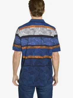 BABISTA Poloshirts<Herren Poloshirt - VANETO blau gestreift