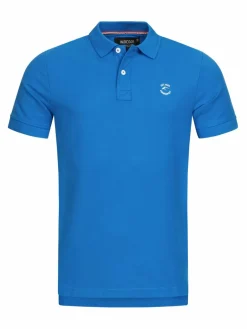 Indicode Poloshirts<Herren Poloshirt - Wadim mint blau uni