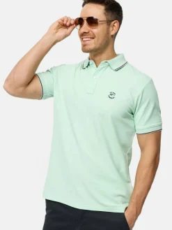 Indicode Poloshirts<Herren Poloshirt - Wallo türkis hellblau uni