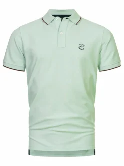 Indicode Poloshirts<Herren Poloshirt - Wallo türkis hellblau uni