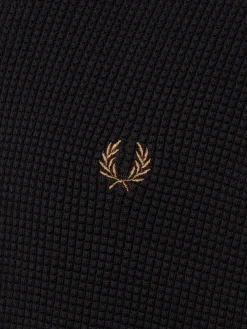 Fred Perry Pullover & Strickjacken<Herren Pullover schwarz strukturiert