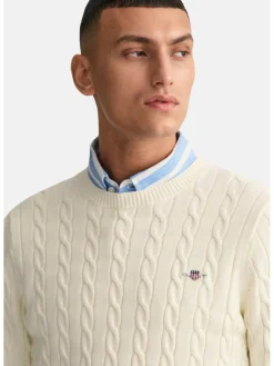 Gant Pullover & Strickjacken<Herren Pullover beige uni