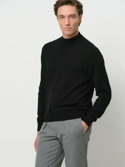 Profuomo Pullover & Strickjacken<Herren Pullover schwarz uni