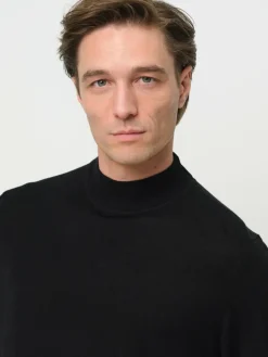 Profuomo Pullover & Strickjacken<Herren Pullover schwarz uni