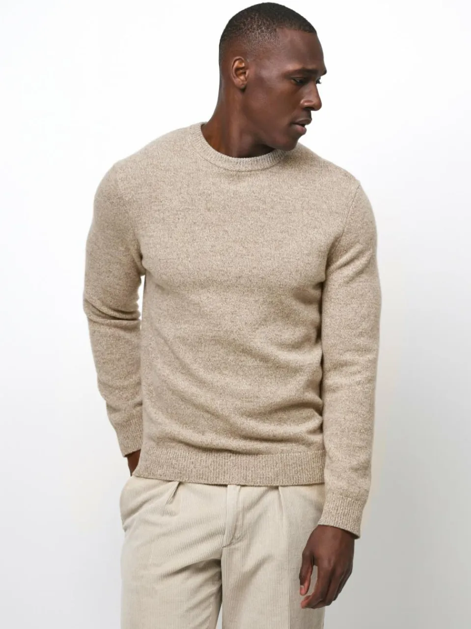 Profuomo Pullover & Strickjacken<Herren Pullover sand uni