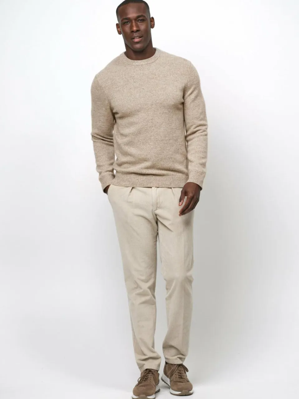 Profuomo Pullover & Strickjacken<Herren Pullover sand uni