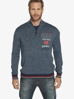 Jan Vanderstorm Pullover & Strickjacken<Herren Pullover - CAJETAN blau bedruckt