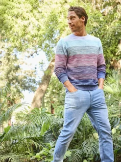 BABISTA Pullover & Strickjacken<Herren Pullover - CARIENO blau rot gestreift