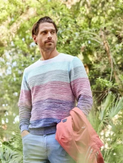 BABISTA Pullover & Strickjacken<Herren Pullover - CARIENO blau rot gestreift