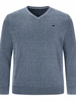 Jan Vanderstorm Pullover & Strickjacken<Herren Pullover - KEIMO blau melange uni
